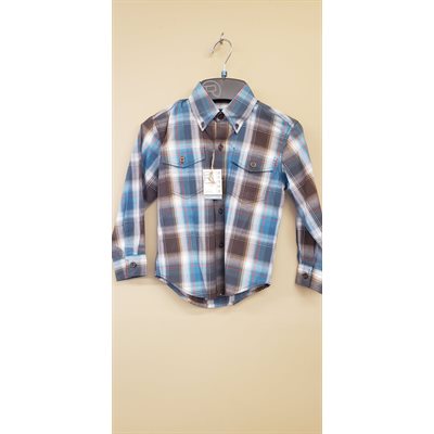 BOYS L / S ROPER SHIRT MALLARD PRINT