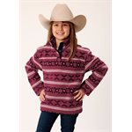 RUSTY RED AZTEC FLEECE GIRLS ROPER