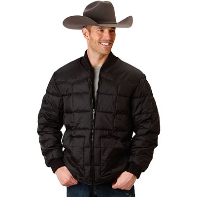 MENS ROPER NYLON BLACK COAT