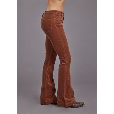 JEAN FEMME ROPER CORDUROY BRUN STRETCH