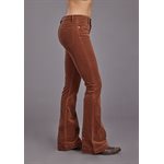 JEAN FEMME ROPER CORDUROY BRUN STRETCH