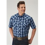 CHEMISE HOMME M / C MIDNIGHT PLAID ROPER