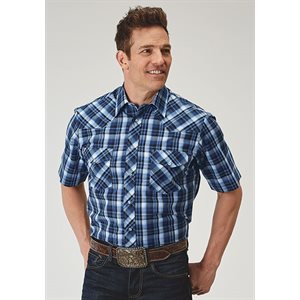 CHEMISE HOMME M / C MIDNIGHT PLAID ROPER