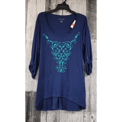 LADIES L / S ROPER SHIRT BLUE