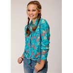 LADIES L / S TROPICAL AZTEC ROPER SHIRT