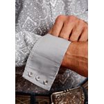 MENS GREY PAISLEY ROPER SHIRT