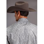 MENS GREY PAISLEY ROPER SHIRT