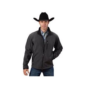 MENS SOFTSHELL ROPER CHARCOAL JACKET