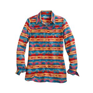 LADIES L / S AZTEC RETRO ROPER SHIRT