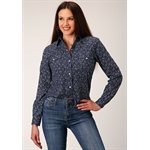 Chemise Roper pour femme Bleue fleurie