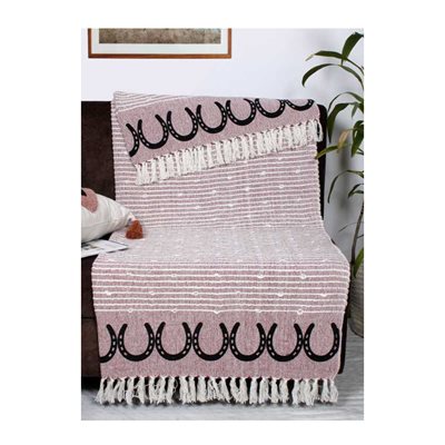 AWST COTTON THROW HORSESHOE 50X60