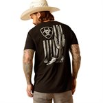 T SHIRT HOMME ARIAT CACTUS FLAG BLACK