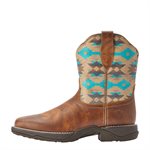 LADIES ANTHEM SHORTIE ARIAT BOOT TAN / TURQ