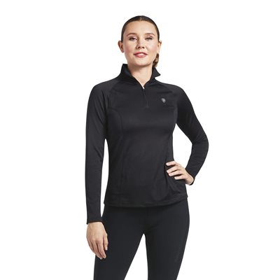 SUNSTOPPER FEM ARIAT NOIR 1 / 4 ZIP