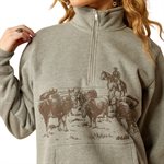 Sweatshirt femme Ariat gris rancher