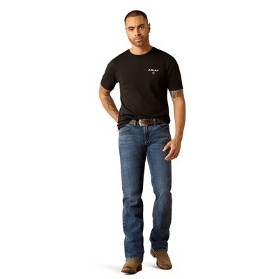 T SHIRT HOMME ARIAT NOIR AMERICAN RANCHER