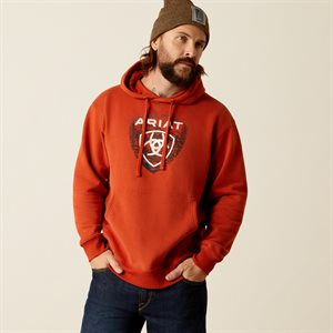 Hoodie Ariat homme Forest Badge orange