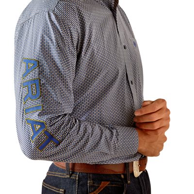 Chemise Ariat bleue logo Keenan