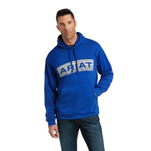 MENS COBALT GREY STRIPE ARIAT HOODIE