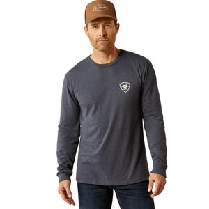 MENS L / S SATILLO LOCKUP NAVY ARIAT SHIRT