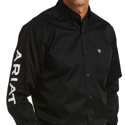 CHEMISE HOM M / L LOGO ARIAT BLACK / WHITE