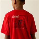 BOYS T SHIRT PROUD FARMER REDLINE ARIAT