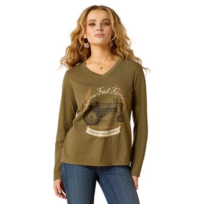 T-shirt manche longue femme tracteur Ariat