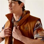 VEST HOM INS LOGO ARIAT CHESTNUT