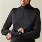 WOMENS GRIDWORK 1 / 4 ZIP BACKSLAYER BLACK