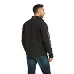 MENS BLACK GREY CAMO ARIAT JACKET