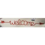 WELCOME ARROW WALL HANGING RED