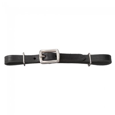 MINIATURE CURB STRAP FLAT LEATHER