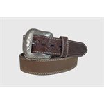 MENS 1 1 / 2 BROWN WESTERN BELT