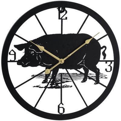 HORLOGE MURALE COCHON