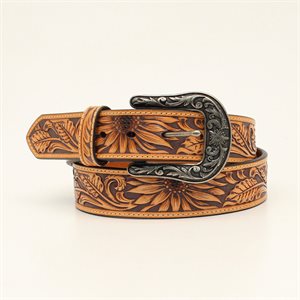 EMBOSSED SUNFLOWER BELT