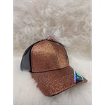 PONYTAIL COPPER GLITTER CAP