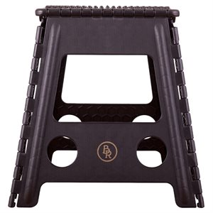 STEP STOOL BR PLAS FOLDING BLACK