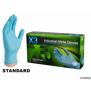 BL NITRILLE PF MED GLOVES PQT 100