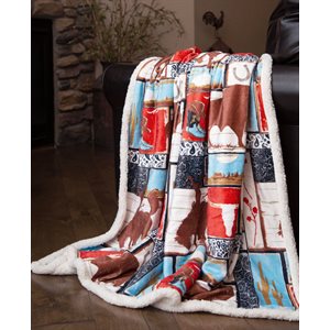 Wrtabgker Vintage western throw